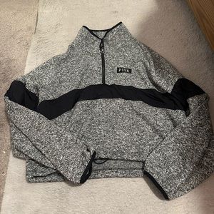 PINK Cropped Quarter Zip